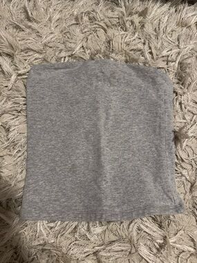 Aritzia Grey Strapless Crop Top